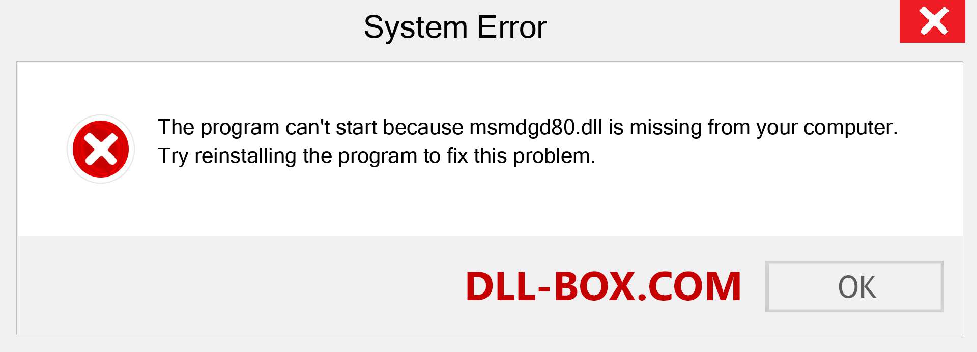  msmdgd80.dll file is missing?. Download for Windows 7, 8, 10 - Fix  msmdgd80 dll Missing Error on Windows, photos, images